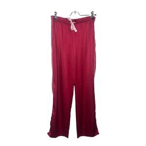 Victoria’s Secret Red Satin Pajama Pants w/ White Trim Women’s XS Sleep Lounge